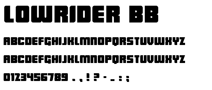 LowRider BB font